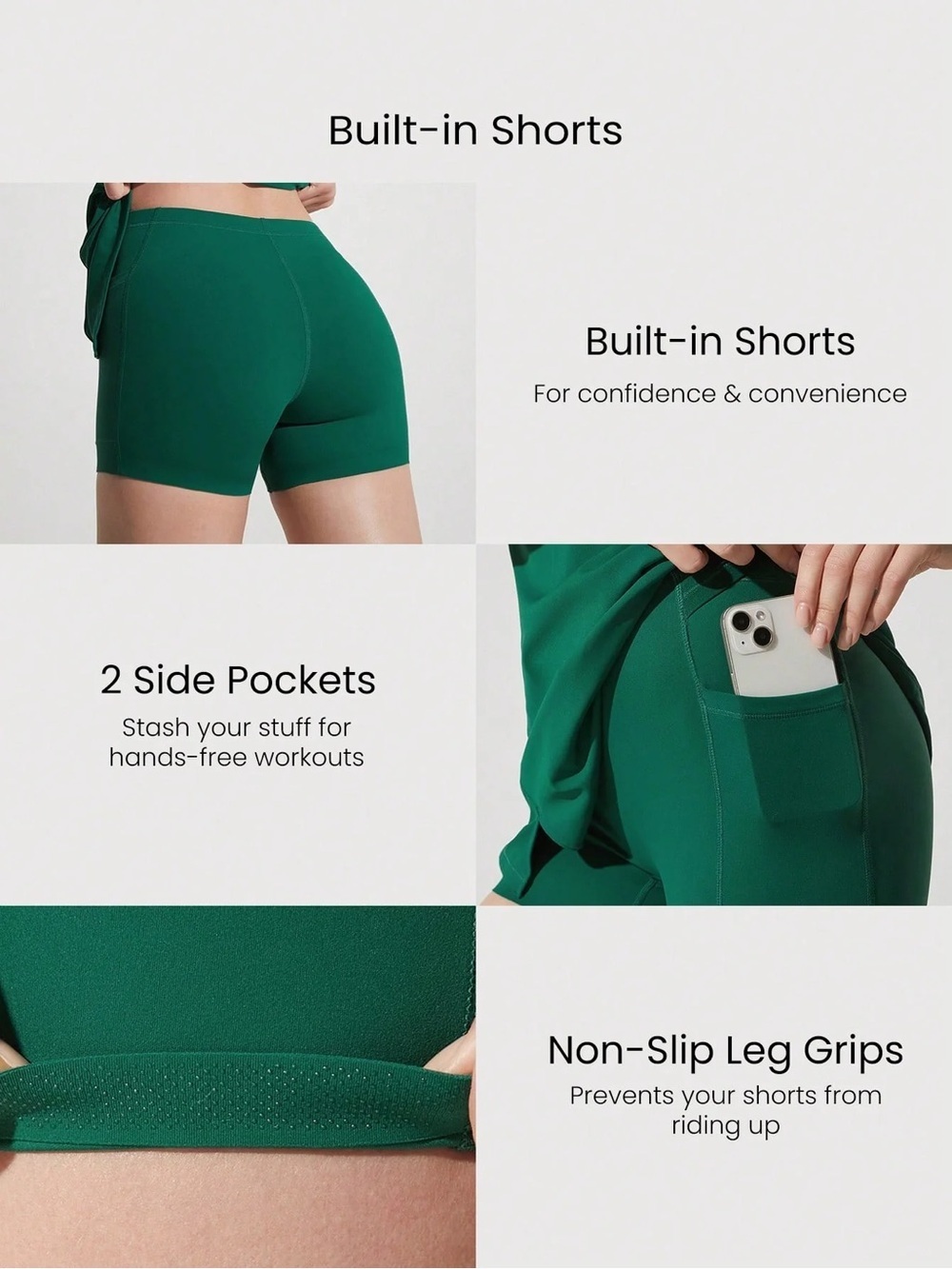 2-Piece Tennis Pickleball Golf Skort Set Racerback Athletic Leisure L NWT - Picture 16 of 16
